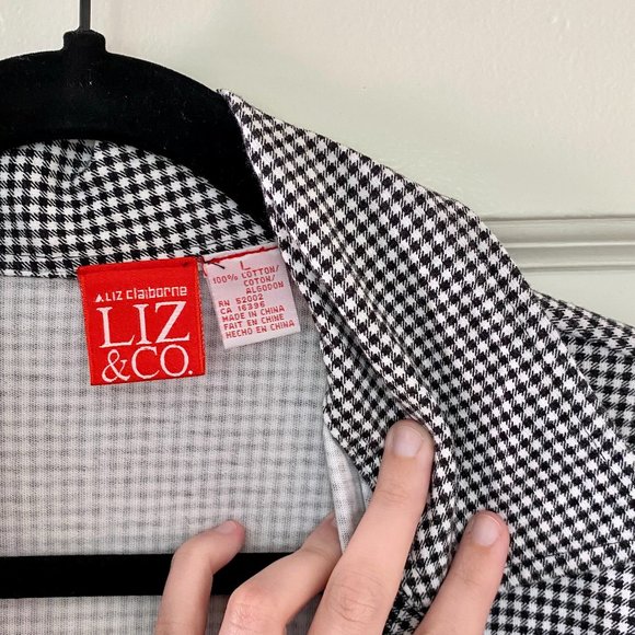 REWORKED LIZ CLAIBORNE || PATCHWORK GINGHAM DRESS - Picture 4 of 4